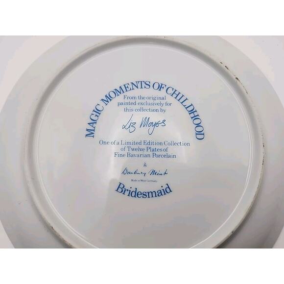 Bridesmaid Liz Moyes Magic Moments Of Childhood Danbury Mint Porcelain Vintage - Picture 3 of 8
